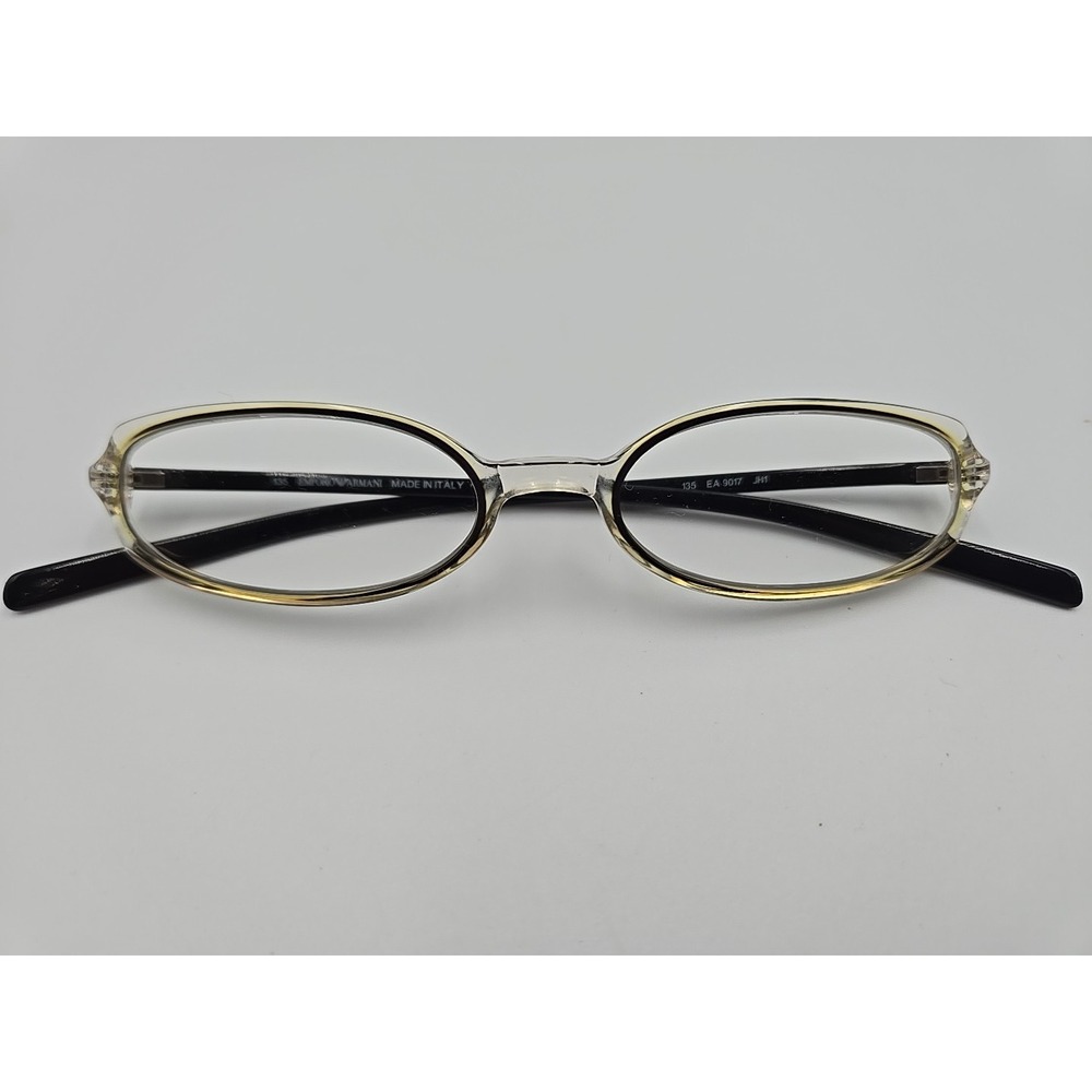Emporio Armani EA 9017 Black Clear Full Rim Plastic Eyeglasses 135 Italy